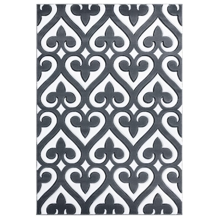 United Weavers Of America 7 ft. 10 in. x 10 ft. 6 in. Bristol Heartland Gray Rectangle Area Rug 2050 11472 912
